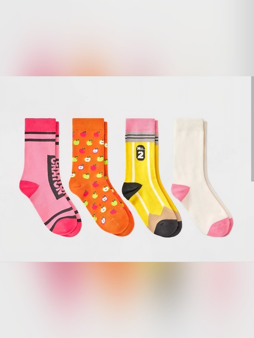 Little Kids Size Medium Crew Socks Fits Shoe Sizes 9-2.5 - Picture 2 of 7